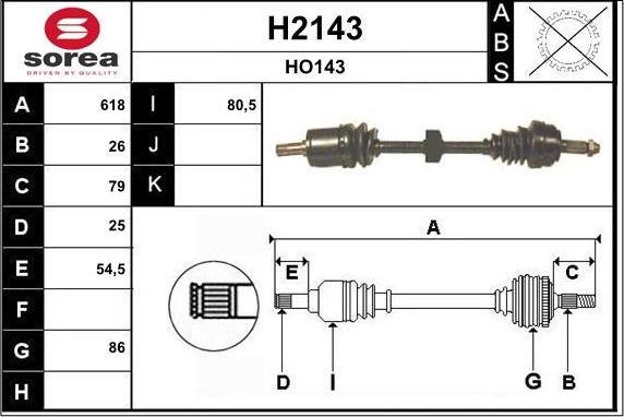 SNRA H2143 - Piedziņas vārpsta ps1.lv