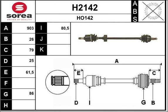 SNRA H2142 - Piedziņas vārpsta ps1.lv