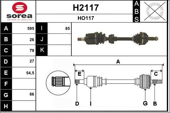 SNRA H2117 - Piedziņas vārpsta ps1.lv