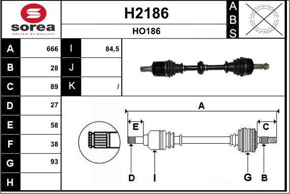 SNRA H2186 - Piedziņas vārpsta ps1.lv