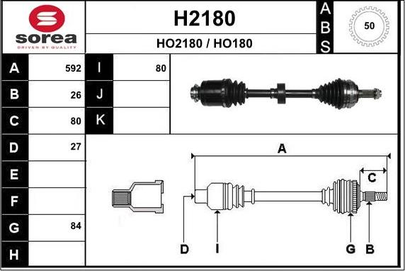 SNRA H2180 - Piedziņas vārpsta ps1.lv