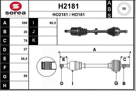 SNRA H2181 - Piedziņas vārpsta ps1.lv