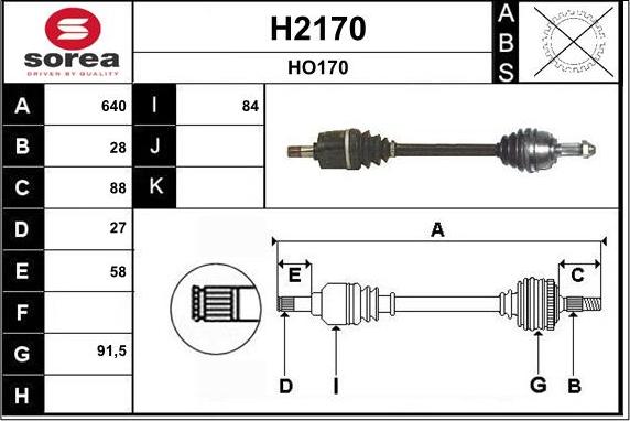 SNRA H2170 - Piedziņas vārpsta ps1.lv