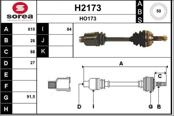 SNRA H2173 - Piedziņas vārpsta ps1.lv