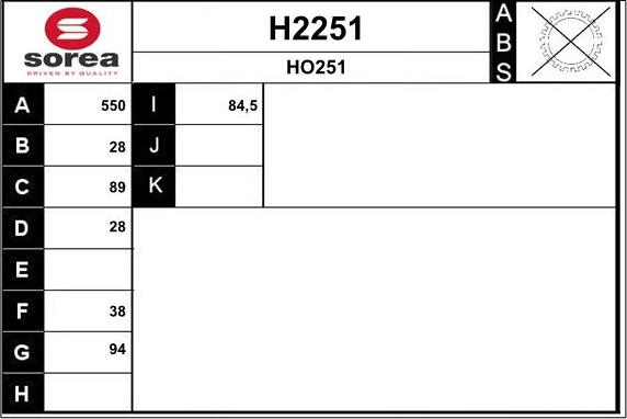 SNRA H2251 - Piedziņas vārpsta ps1.lv