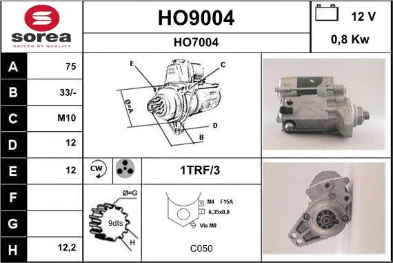 SNRA HO9004 - Starteris ps1.lv