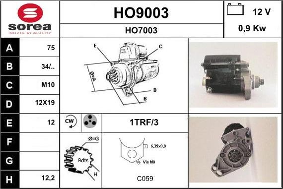 SNRA HO9003 - Starteris ps1.lv