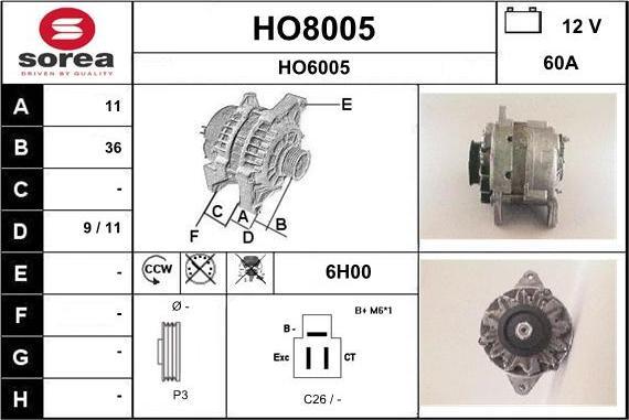 SNRA HO8005 - Ģenerators ps1.lv