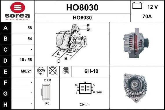 SNRA HO8030 - Ģenerators ps1.lv