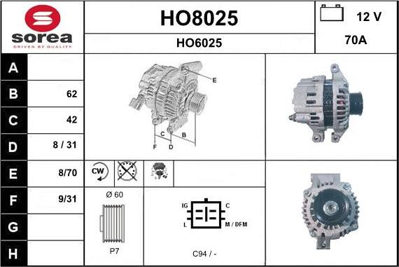 SNRA HO8025 - Ģenerators ps1.lv