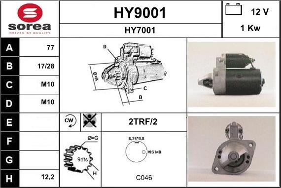 SNRA HY9001 - Starteris ps1.lv