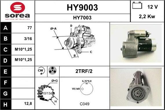SNRA HY9003 - Starteris ps1.lv