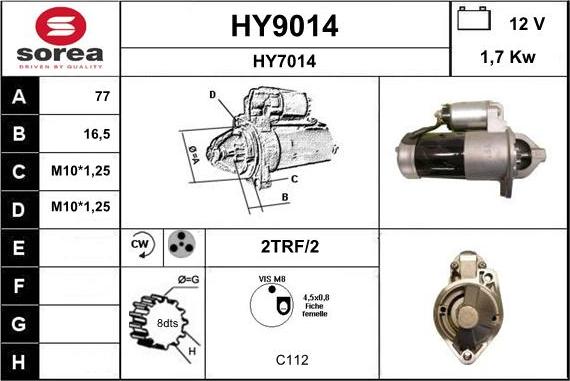 SNRA HY9014 - Starteris ps1.lv