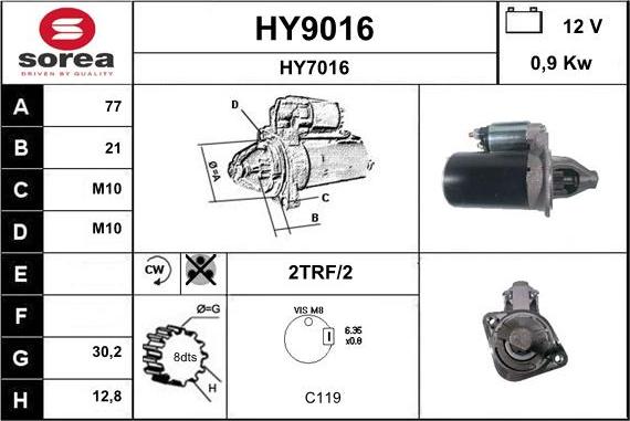 SNRA HY9016 - Starteris ps1.lv