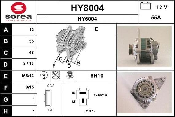SNRA HY8004 - Ģenerators ps1.lv