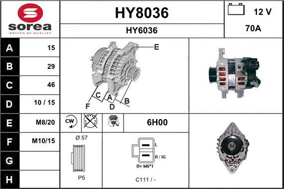 SNRA HY8036 - Ģenerators ps1.lv