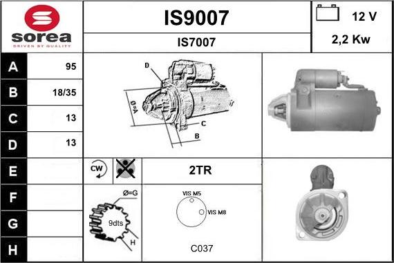 SNRA IS9007 - Starteris ps1.lv