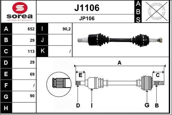 SNRA J1106 - Piedziņas vārpsta ps1.lv