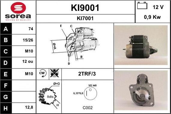 SNRA KI9001 - Starteris ps1.lv