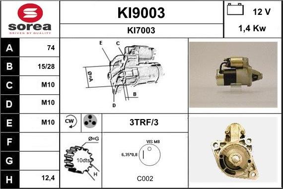 SNRA KI9003 - Starteris ps1.lv