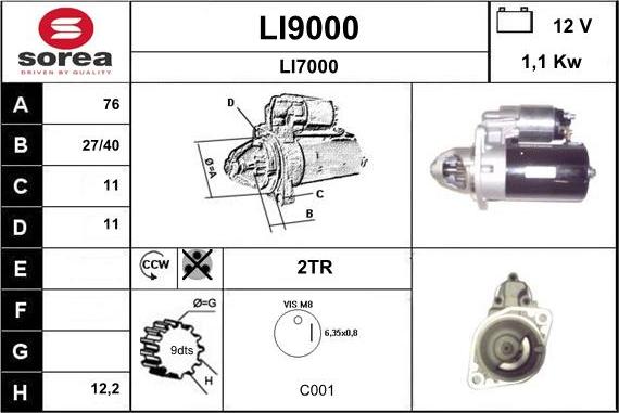 SNRA LI9000 - Starteris ps1.lv