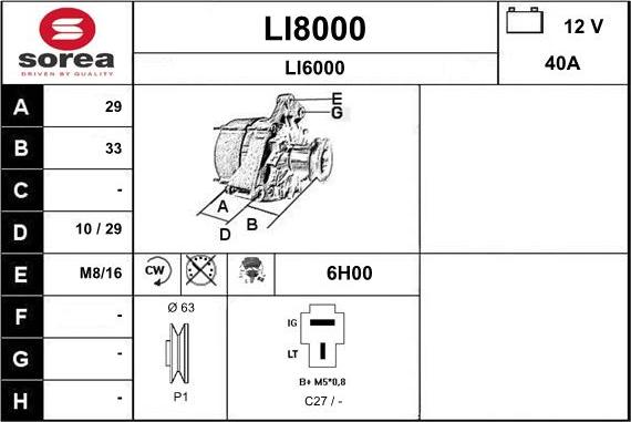 SNRA LI8000 - Ģenerators ps1.lv