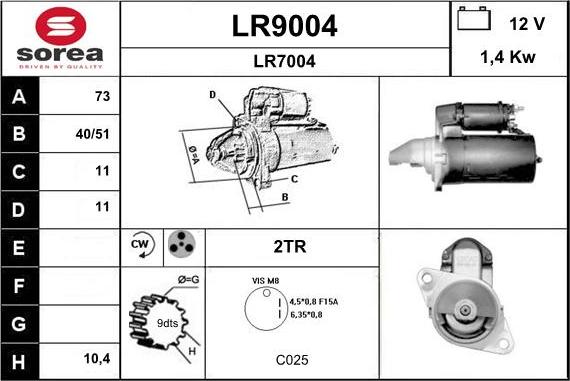 SNRA LR9004 - Starteris ps1.lv