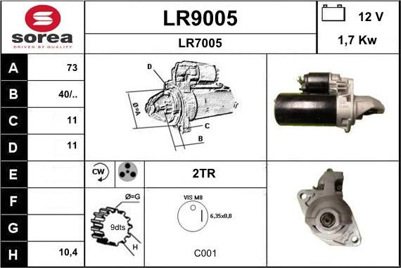 SNRA LR9005 - Starteris ps1.lv