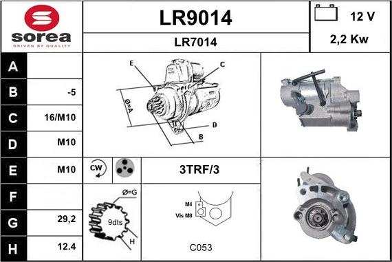 SNRA LR9014 - Starteris ps1.lv