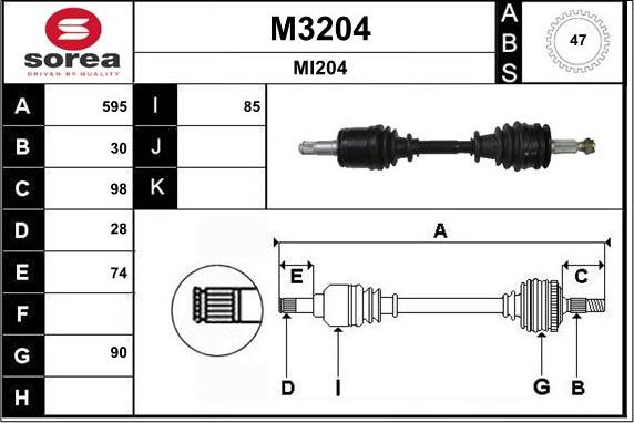 SNRA M3204 - Piedziņas vārpsta ps1.lv