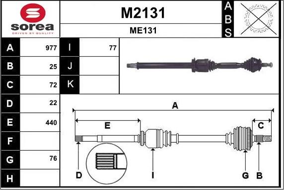 SNRA M2131 - Piedziņas vārpsta ps1.lv