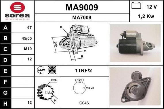 SNRA MA9009 - Starteris ps1.lv