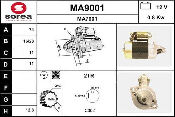 SNRA MA9001 - Starteris ps1.lv