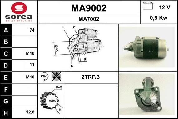 SNRA MA9002 - Starteris ps1.lv