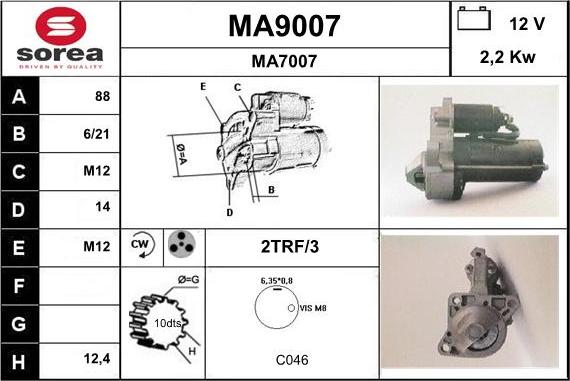 SNRA MA9007 - Starteris ps1.lv