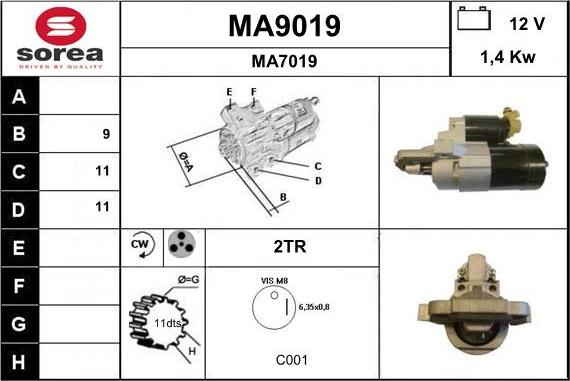 SNRA MA9019 - Starteris ps1.lv