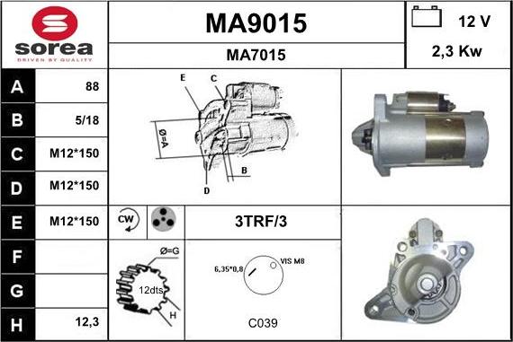 SNRA MA9015 - Starteris ps1.lv