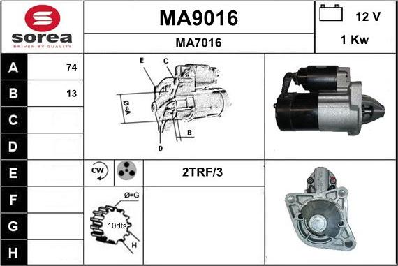 SNRA MA9016 - Starteris ps1.lv