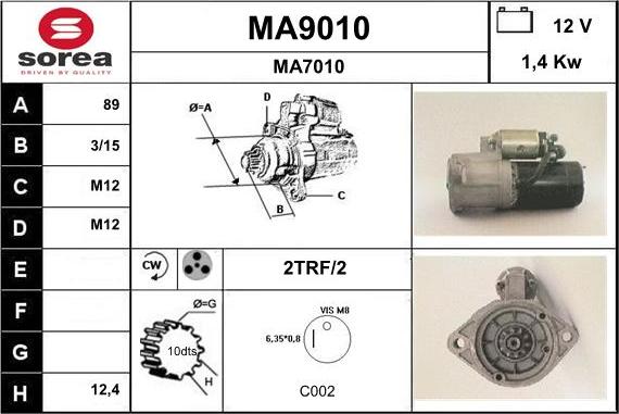 SNRA MA9010 - Starteris ps1.lv