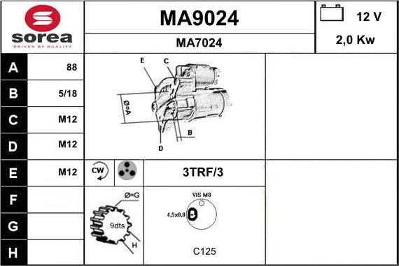 SNRA MA9024 - Starteris ps1.lv