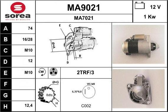 SNRA MA9021 - Starteris ps1.lv