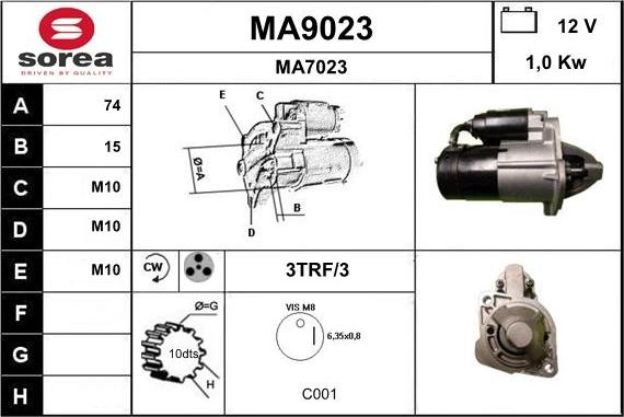 SNRA MA9023 - Starteris ps1.lv