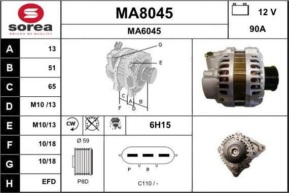 SNRA MA8045 - Ģenerators ps1.lv