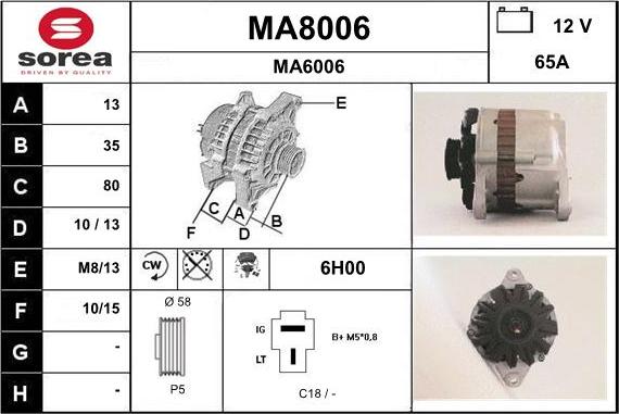 SNRA MA8006 - Ģenerators ps1.lv