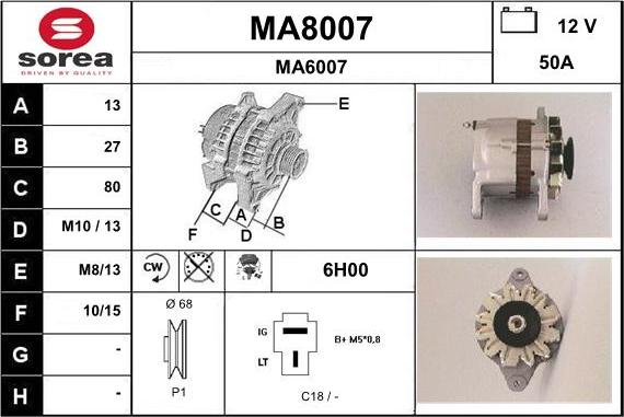 SNRA MA8007 - Ģenerators ps1.lv