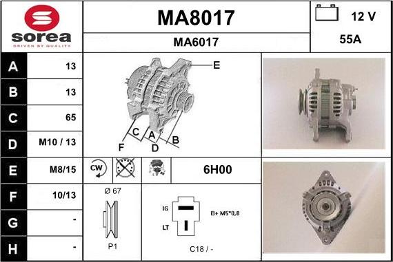 SNRA MA8017 - Ģenerators ps1.lv