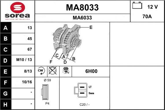 SNRA MA8033 - Ģenerators ps1.lv