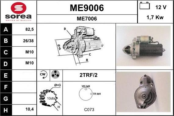 SNRA ME9006 - Starteris ps1.lv