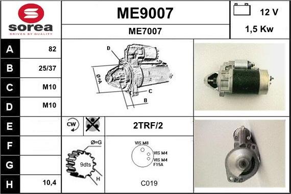 SNRA ME9007 - Starteris ps1.lv