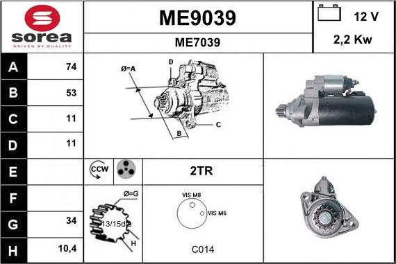 SNRA ME9039 - Starteris ps1.lv